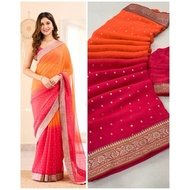 [1 MINUTE SAREE] READYMADE FOIL PRINTED GEORGETTE SAREE