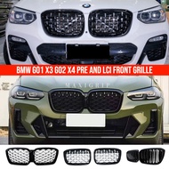 BMW X3 X4 G01 G02 or LCI Diamond black Front grille M bodykit meteor grille Car G01 G02 accessories
