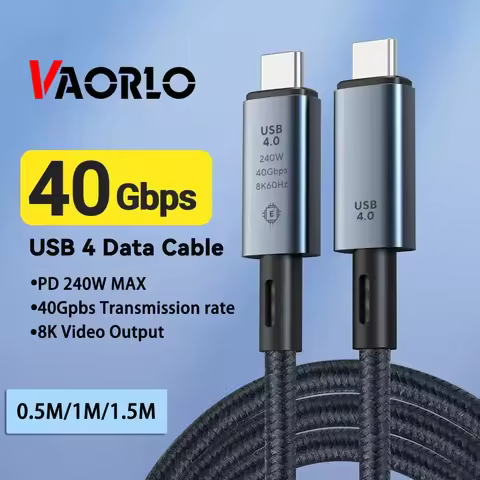 USB4 Cable 40Gbps 240W 8K For Thunderbolt 4 Type C Fast Charging Thunderbolt3 USB 4.0 USB C to C Dat