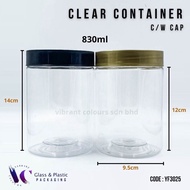 830ML PLASTIC PET CONTAINER/ BALANG BISKUT/ BALANG || YF3025 POST TODAY 