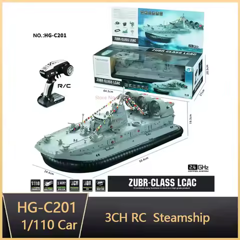 Hg-C201 1/110 Buffalo Brushless Hovercraft Remote Control Ship Large Racing Landing Ship Amphibious