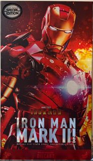 已開有啡齊件 Hot Toys Iron Man Diecast Iron Man Mark III (2.0) Speical edition 特別版 Mark 3 MMS664D48B