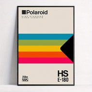 ภาพโปสเตอร์แคนวาส ตกแต่งผนังแบบเฟรมเลส ได้รับแรงบันดาลใจจากแนวLetraset VHS ในทศวรรษที่ 80 สไตล์อาร์ต