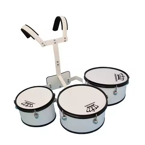 Professional Marching Triple Drum with Back Frame Band Polyphonic Drum 10/12/13Inch Adults Practice 