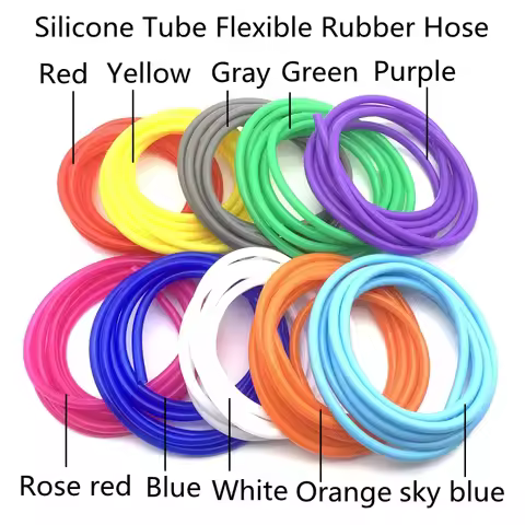 ID 5/6/8/10mm Food Grade Non-Toxic Safe&Colorful Silicone Tube Tubing Hose Pipe Ideal for Drink/Food
