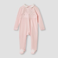 Babyshop Giggles Embroidered Peter Pan Collar Sleepsuit With Long Sleeves