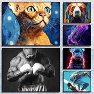 Wild Animals Art Vibrant Canvas Prints Animal Wall Art Decor Animals Canvas Art Home Wall Decor Canv