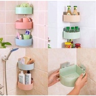 One Set Outboard Rack | Bathroom Corner Shelf/Bathroom Holder Rack | Paste Shampoo Soap Holder | Plastic Corner Shelf