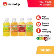 IndoSedap YOU C1000 Vitamin Drink – Lemon / Orange / Apple / Mango | Authentic Original (30 x 140ml 