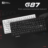 MCHOSE G87 80% Topographic Tri-Mode Wireless Gaming Keyboard - Speed Gold V2 Switch - Black / White 