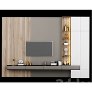 TV Cabinet 14.5ft with display cabinet