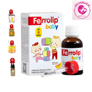 Sắt Ferrolip Baby Vị Đào Thơm Ngon Cho Bé Lọ 30ml