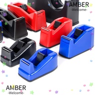 AMBER Adhesive Tape Holder, Heavy Duty Plastic Tape Dispenser, Durable Portable Non Slip Tape Cutter