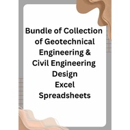 Bundle of Collection of Geotechnical Engineering & Civil Engineering Design Excel Spreadsheets