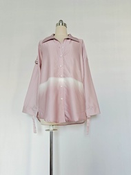 Pure Yuan MA08 Gradient Silk Shirts Womens Commute Style mid Waist Pure Color Sun Protection Shirt W