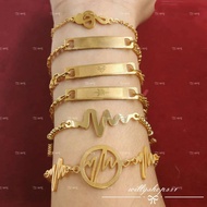 WILY 18k Bangkok Elegant Gold Bracelet (BG-B009)(DESIGN 1-12) Bracelet Women