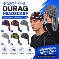 Durag Pirate Scarf Headwrap Stylish Prints Breathable Headscarf for Men