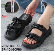 2312-B3 imported jelly sandals made of imported jelly material, 5cm high, size 37-40
