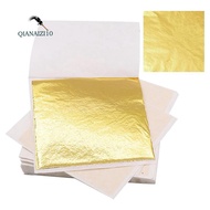 200 Piece Gold Sheets Gold Foil for Art Gilding Flakes Multipurpose 8.5x8 cm Metal Gold Leaves Flake