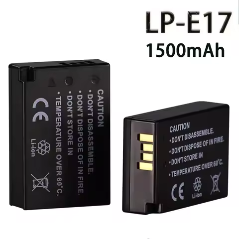 PURFIELD LP-E17 Camera Battery 7.2V 1500mAh LCD Dual USB Charger for Canon EOS M3 M5 M6 750D 760D T6