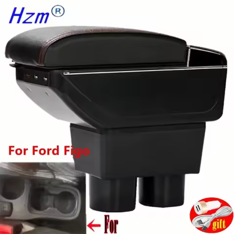 For Ford Figo Armrest Box For Ford Figo Interior Parts Car Armrest box Retrofit parts Storage box wi