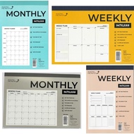 Dateless Dairy Planner A5 / B5 Weekly / Monthly Dateless Planner Pad Task  Notebook Timetable Execut