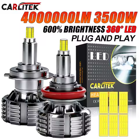 CARLitek 3D H7 LED CANBUS 360 for Projector Lenses 3500W H11 H1 LED H8 Headlight Bulbs HB3 9005 HB4