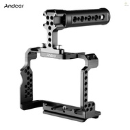 (Docooler)Andoer Aluminum Alloy Camera Cage Kit with Video Rig Top Handle Grip Replacement for Sony 