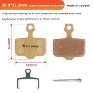 Tây đi xe đạp 1 cặp/2pcs MTB Đồng Đĩa kim loại má phanh Phanh Xe Đạp má phanh miếng đệm phanh dĩa Sh
