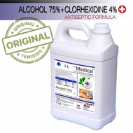 Hand Sanitizer 5 Liter ALKOHOL 70% PLUS CHLORHEXIDINE CHG 4% antiseptik YNT222