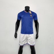 ชุดฟุตบอล ชุดกีฬา กำลังกายผู้ใหญ่ France 2024/2025 เสื้อ+กางเกง เกรด AA