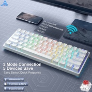 AULA 61คีย์ร้อนสลับไฟ RGB Backlit คีย์บอร์ดแบบกลไกถอดออกได้ Type-C คีย์บอร์ดสำหรับเล่นเกมแบบมีสาย (F