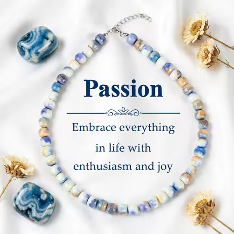 Spring Trendy Ladies Jewellery Nature Stone Accessories for Banquet Energy and Passion Necklace Wome