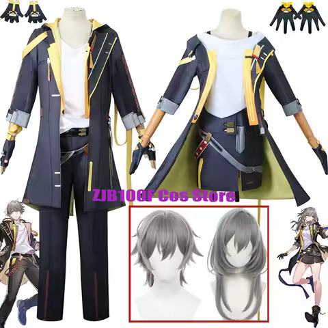 Trailblazer Stelle Cosplay Game Honkai Star Rail Costume Caelus Uniform Wig Prop Halloween Party Clo