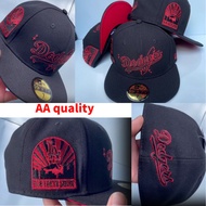AA quality baseball cap, fitted cap, New Era 59FIFTY Los Angeles Dodgers outdoor black men's cap wit