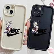 Casing Anti-fall Angel Eye Design Case Motif White Hair Handsome Boy for Redmi Note 13 12 11 10 9 8 