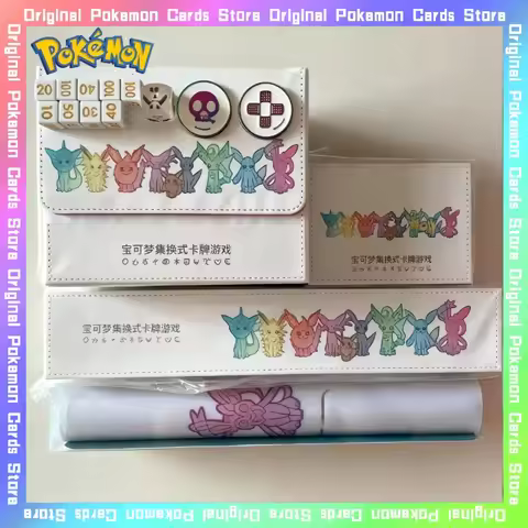 100%Original Pokemon Eevee Advanced Gift Box Anime Peripheral Card Holder Card Box Indicator Card Sl