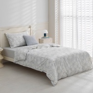 單人/十月羽絨被/可機洗、免被套、蓋一整年的好被子-豆豆藍