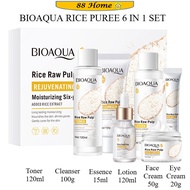 ❤️88Home❤️ BIOAOUA Rice Puree Series Skincare Product 6 IN 1 Set / Set produk penjagaan kulit siri p