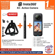 Insta360 X3 Action Camera + Bundle Insta360 Bike Mount worth $107.9