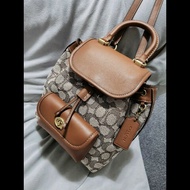 coach riya21老花緹花後背包