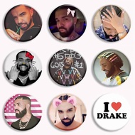 Bbl Drake Vintage Rapper Soft Button Pin Singer Funny Meme Brooch I Love Drake Badge Bag Accessories