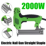 220V Electric Straight+Staple Guns Framing Tacker Eletric Nails Guns Electric Power Tools UShaped St
