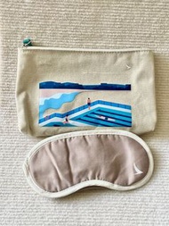 CX Cathay Pacific Eye Mask & Pouch 國泰航空眼罩及化妝袋