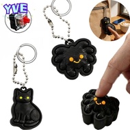 YVE Clicker Fidget Keychain, Quiet Tactile Clicking  Printed Clicker Fidget Toy,  Portable Cat Spide