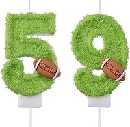 59 95 Birthday Candles, 59th 95th Cake Candles, Green Happy Birthday Number 59 95 Candles Cake Toppe