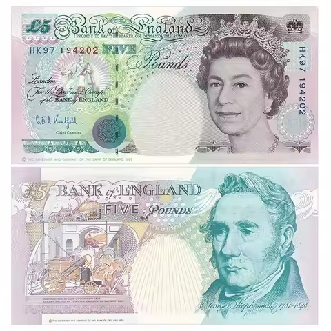 1997 Hong Kong Return Comm Note 5 Pounds UNC