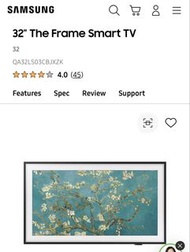 全新 Samsung 32吋 the frame QA32LS03CBJXZK