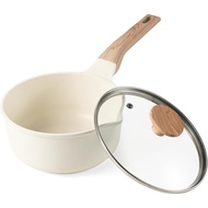 Carote Single Handle Pot, 6.3 inches (16 cm) with Lid, Induction Compatible, Lightweight Design, Mil