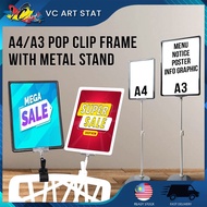 VC Art A4 Pop Clip Metal Stand + Frame Promotion Tools Barangan Promosi Photo Frame Pameran Price Di